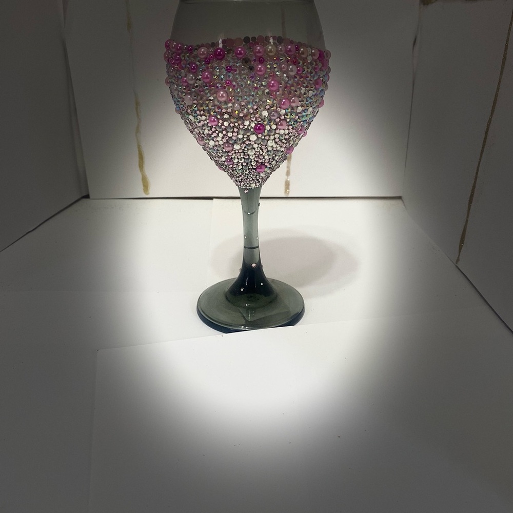 Beaded Decorative Wine Glass